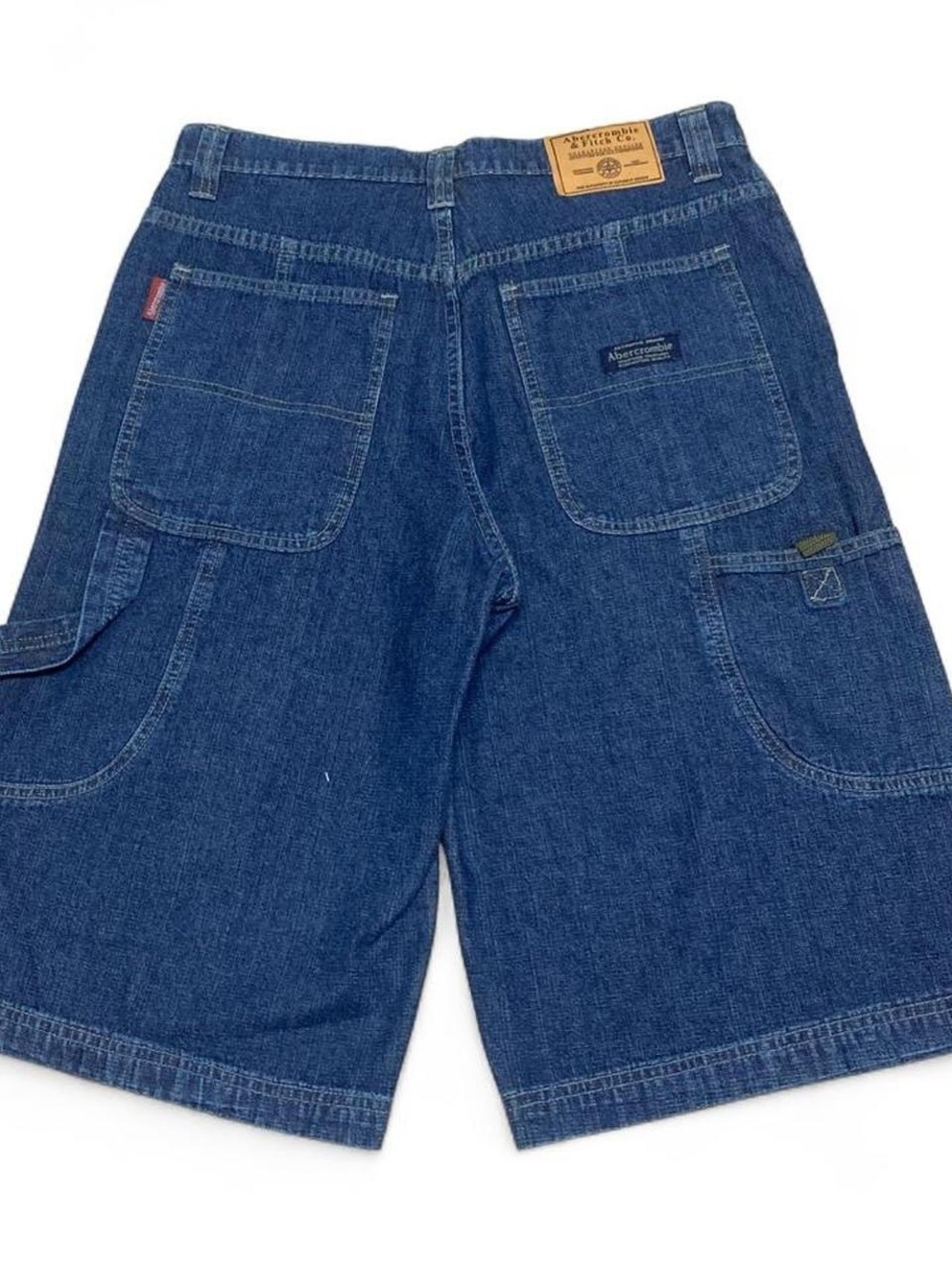 Abercrombie & fitch co dark denim baggy long shorts